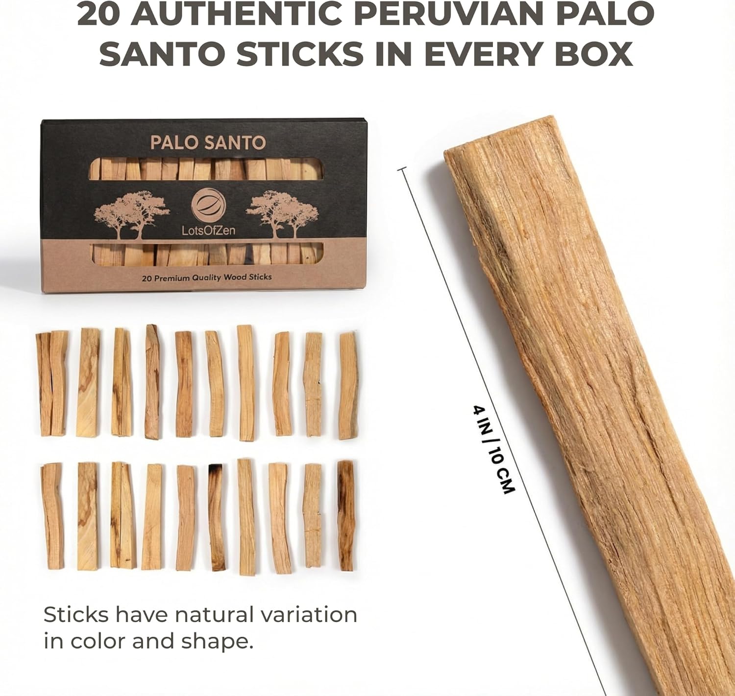Palo Santo Wood Sticks (20 Pack)