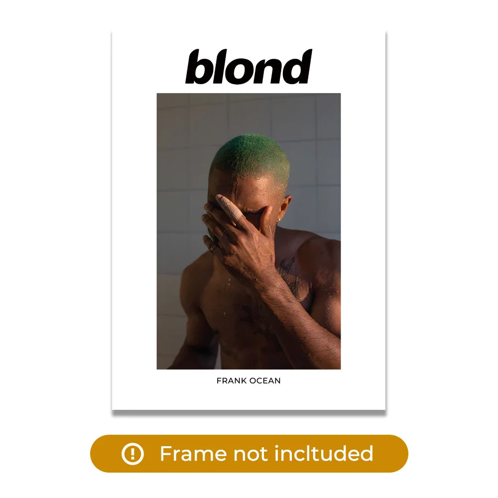 Modern Inspired Music Frank Ocean Album Chic Blonde Wall Art Aluminum Frame Prints Canvas Painting Poster Living Room Home Decor