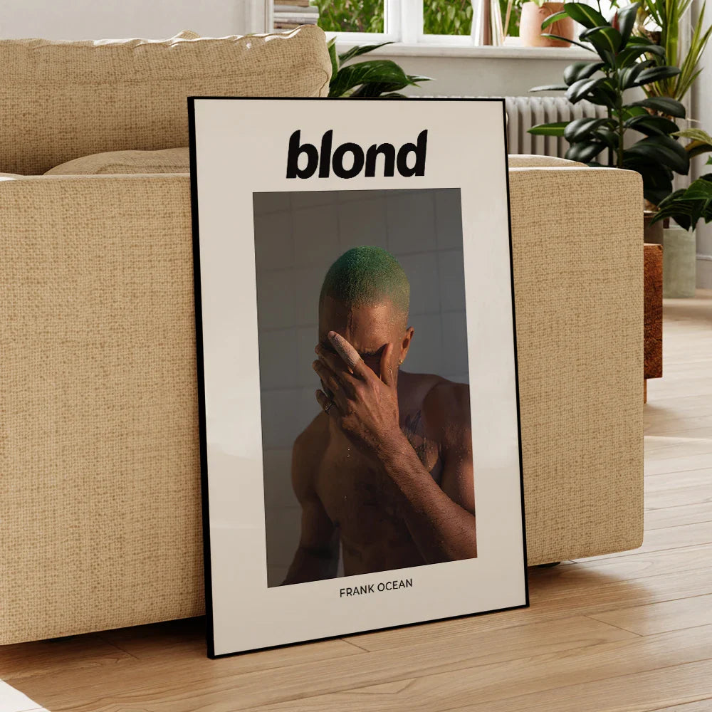 Frank Ocean Blonde Album Wall Art - Aluminum Frame Canvas Print
