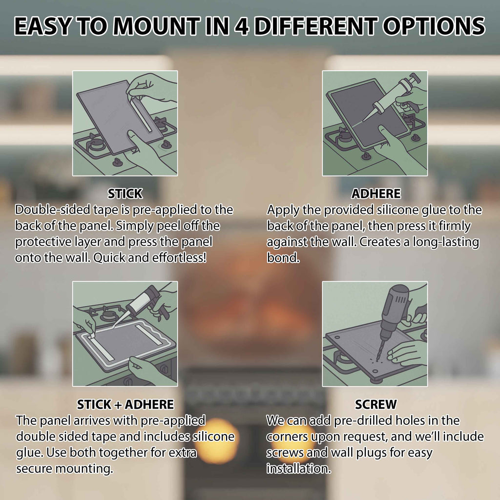Celestial Harmony Sun & Moon Tempered Glass Kitchen Backsplash