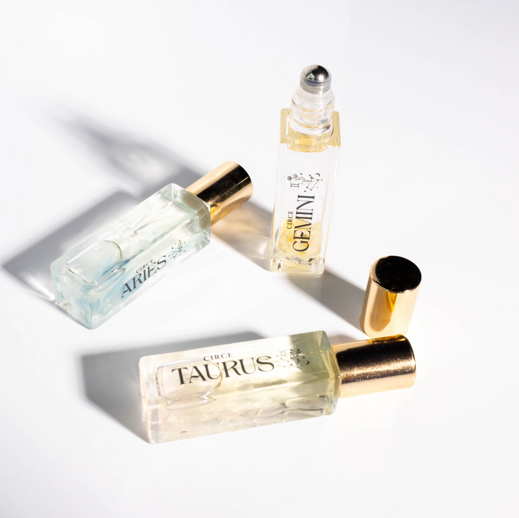 Zodiac Perfume Oil Set – 12 Gemstone-Infused Zodiac Scents